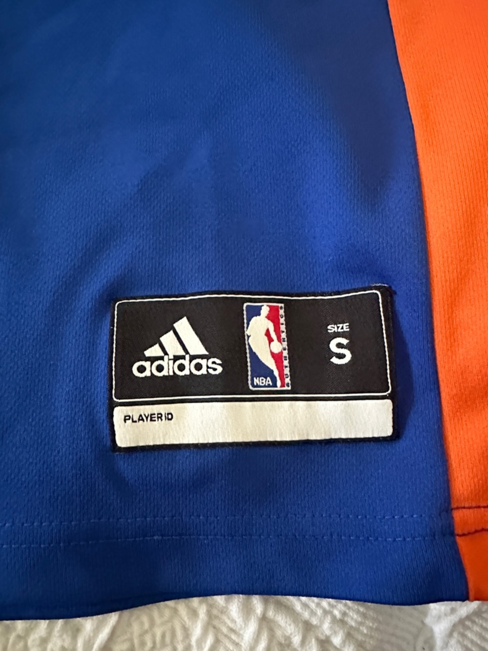 NY Knicks adidas #7 Blue and Orange NBA Jersey Patch Detail. Never Worn - Picture 3 of 9